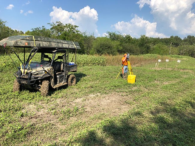 EMS land surveying crew in the field
